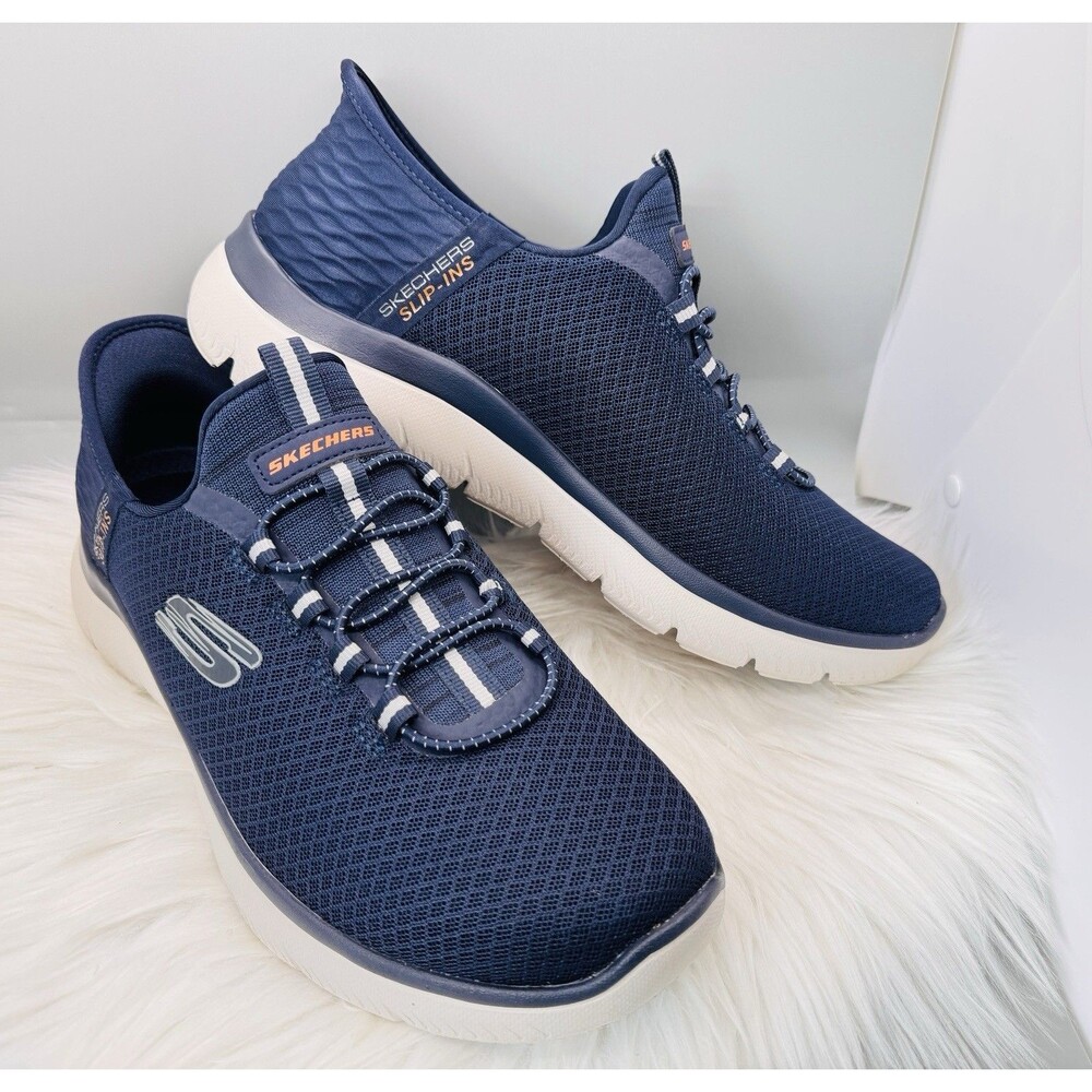 Skechers Men Slip-ins: Summits - High Range Men’s 7 Wide Navy Blue Excellent - Picture 2 of 10